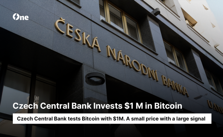 Czech Central Bank Invests $1 M in Bitcoin: A small price with a large signal